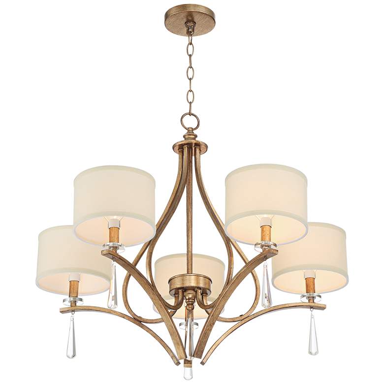 Image 6 Quintana 31" Wide Winter Gold 5-Light Chandelier by Stiffel more views