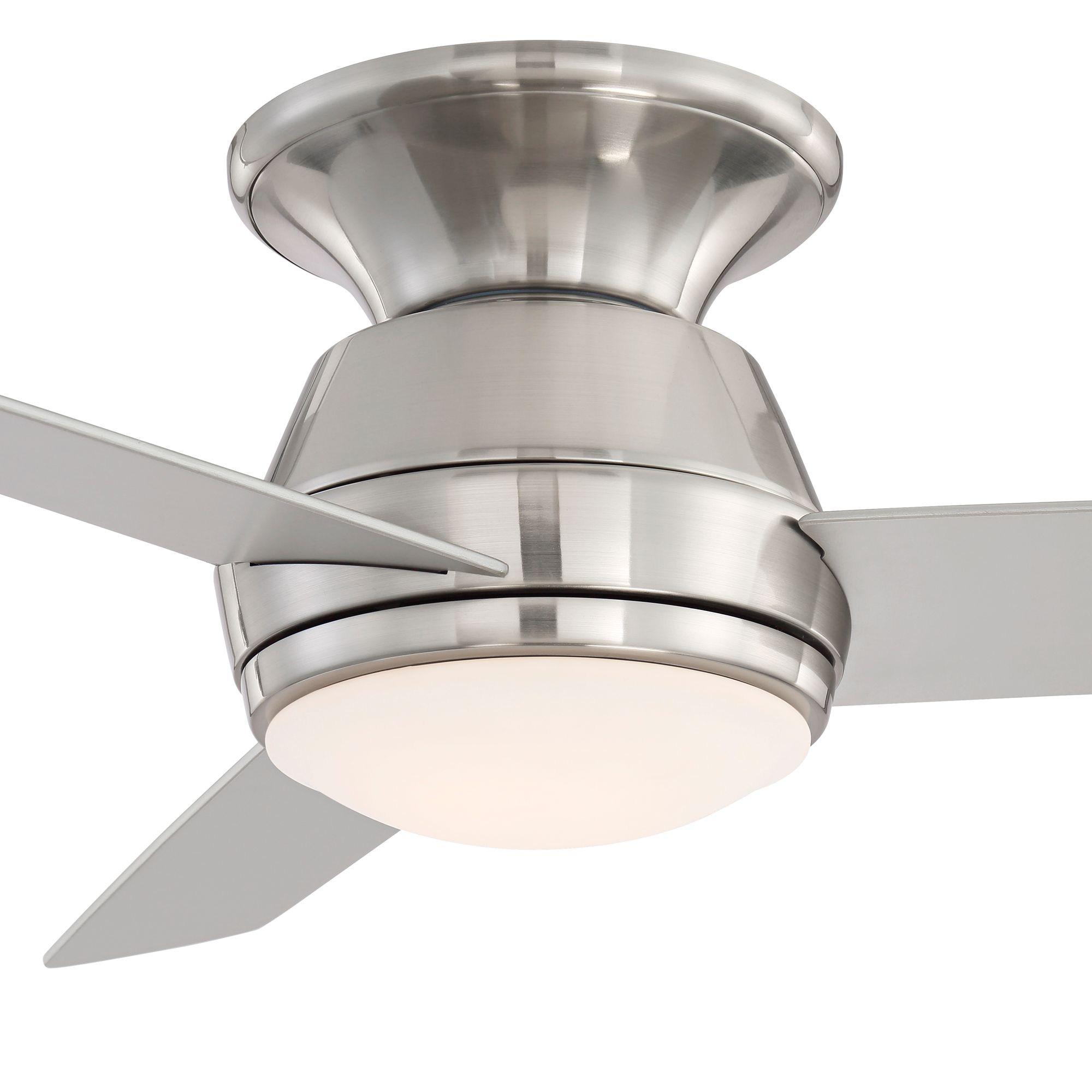 44" Marbella Breeze Brushed Nickel LED Hugger Ceiling Fan with Remote 78W22 Lamps Plus