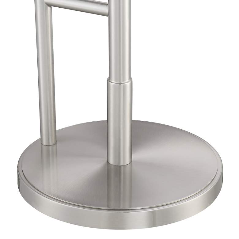 Sinclair Brushed Nickel Tray Table Floor Lamp with USB Port more views