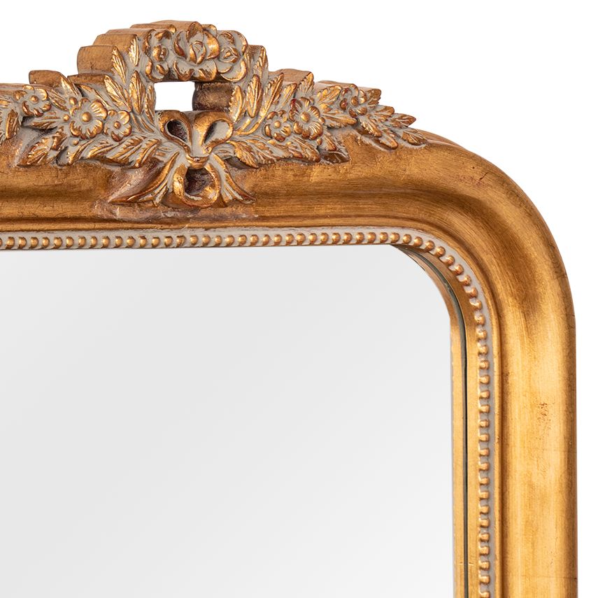 Camilla Antique Gold 30 1 2 X 58 Arched Floor Mirror 79a48