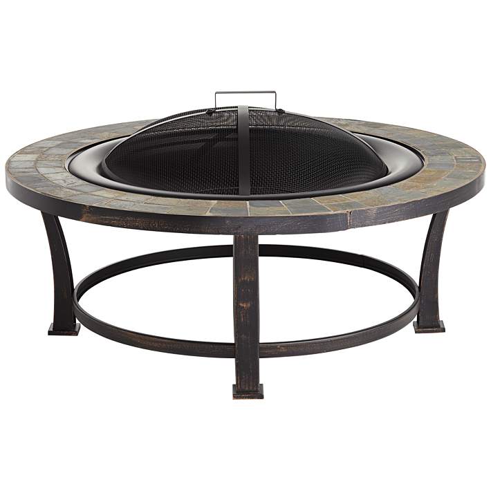 Slate Top Outdoor Fire Pit, Fire Pit With Slate Top