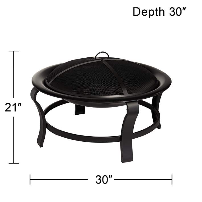 Piss 30 Round Powder Coated Steel, Outdoor Fire Pit Academy