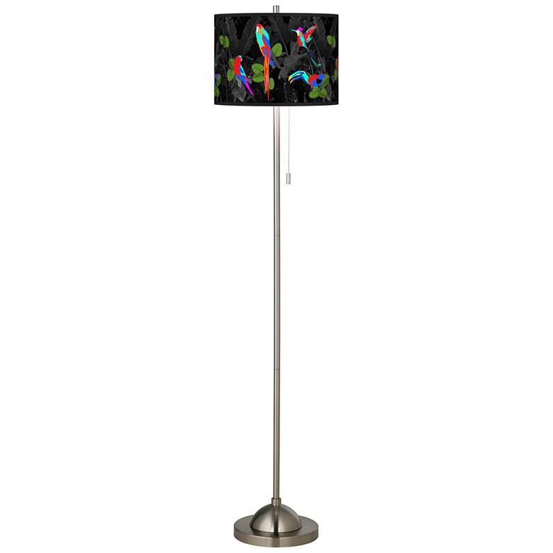 Paradiso Brushed Nickel Pull Chain Floor Lamp more views