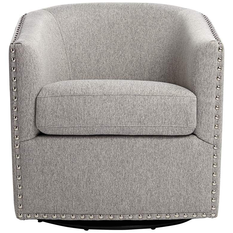 Fullerton II Light Gray Swivel Accent Chair more views
