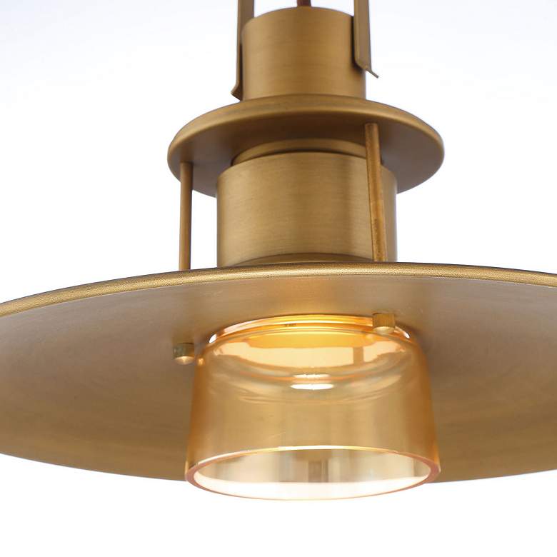 Eurofase Lamport 11&quot;W Brushed Brass LED Mini Pendant Light more views