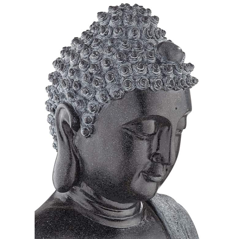 Image 4 Sitting Buddha 28" High Stone Finish LED Water Fountain more views