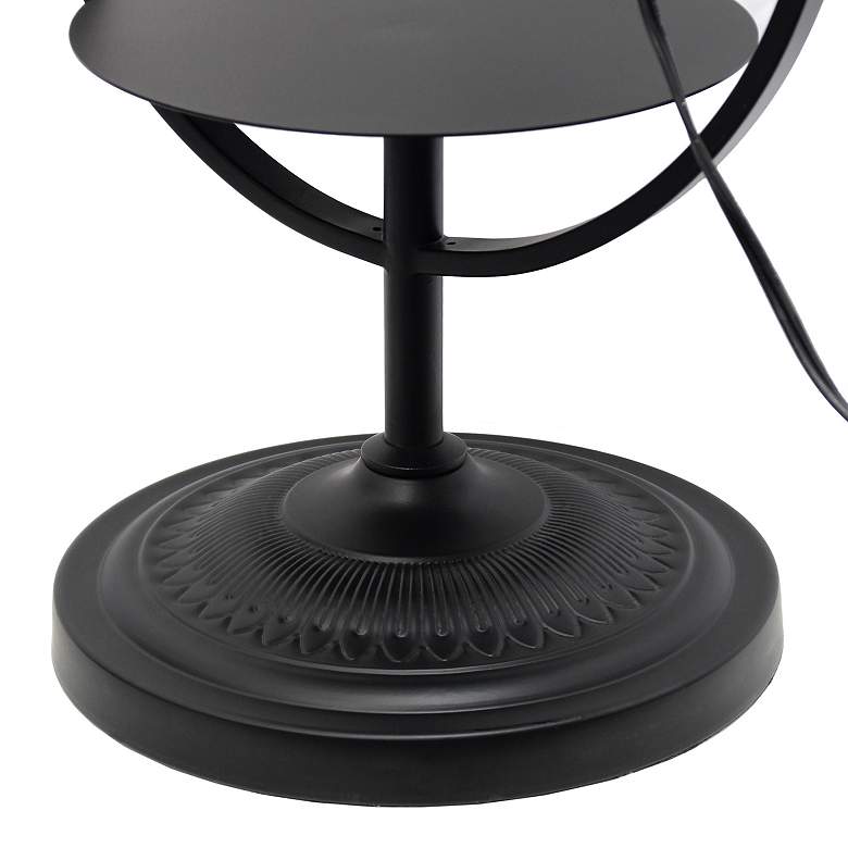 Image 7 Elegant Designs Black End Table Floor Lamp with 2 Shelves more views