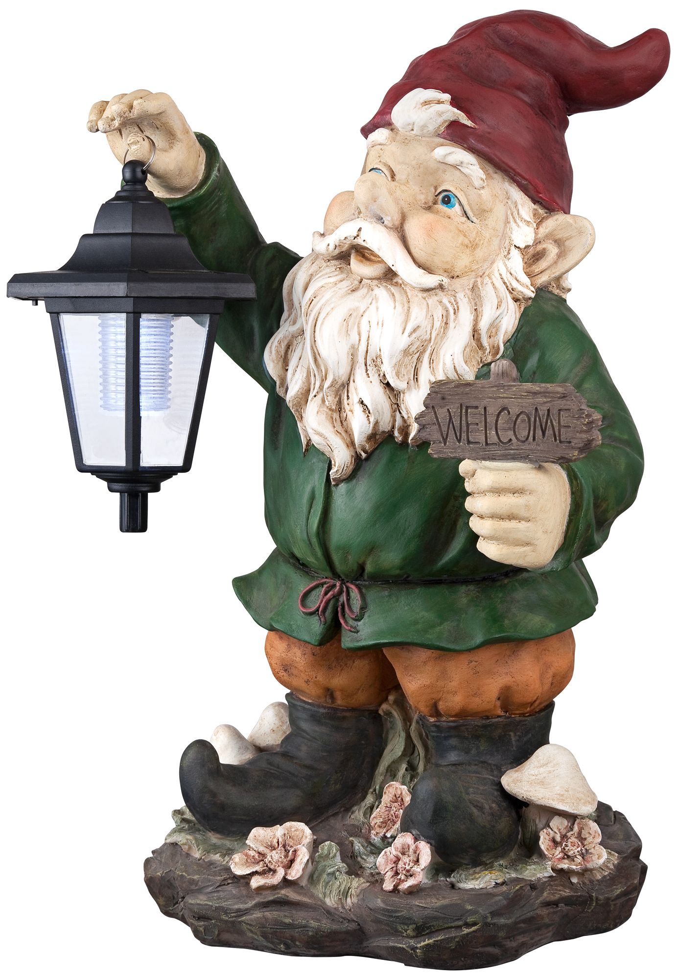 Welcome Gnome With Lantern 16" High Outdoor Garden Statue - #7J452 ...