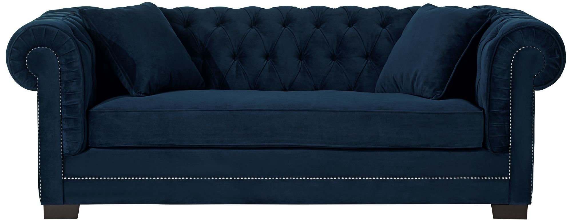  Christine Ink Velvet 86 1 4 Wide Tufted Sofa - 7J568 