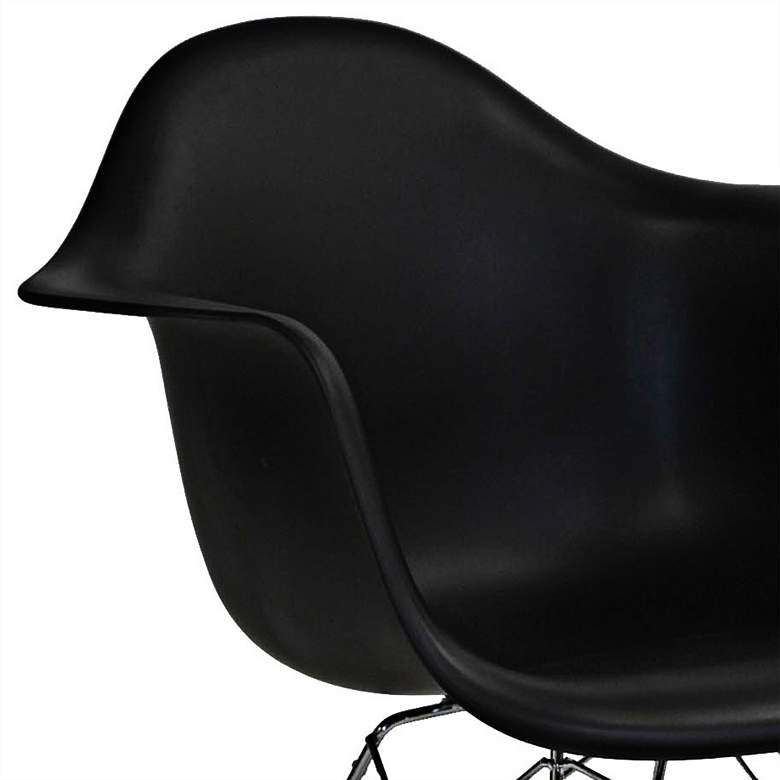 Image 3 Phinnaeus Mid-Century Modern Black Rocker Lounge Chair more views