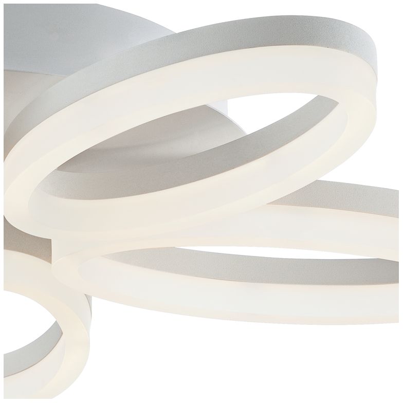 Possini Euro White Bloom 21 1 2 Wide Led Ceiling Light