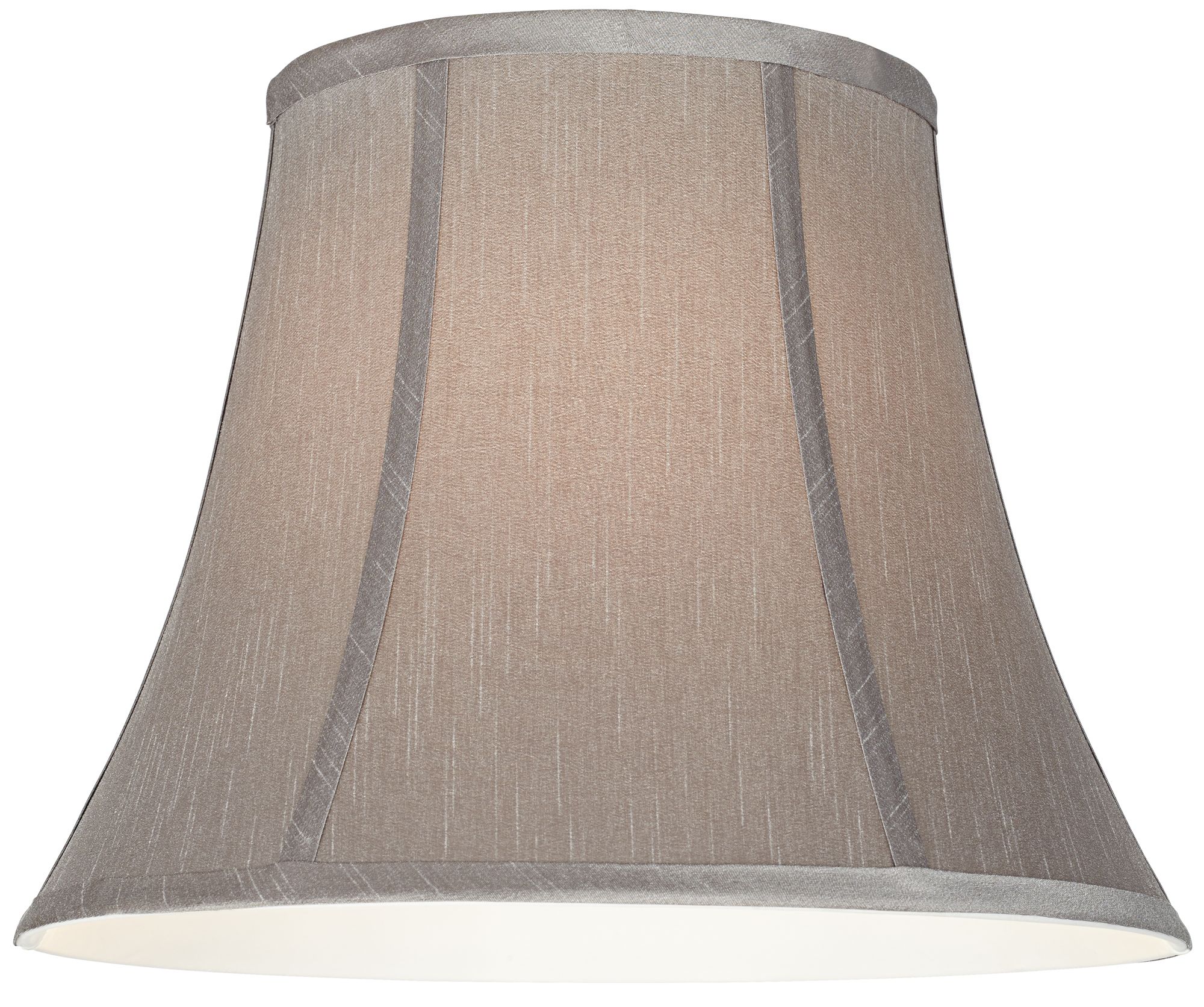 Pewter Gray Bell Lamp Shade 8x14x11 Spider 7K766 Lamps Plus   7K766views1.fpx