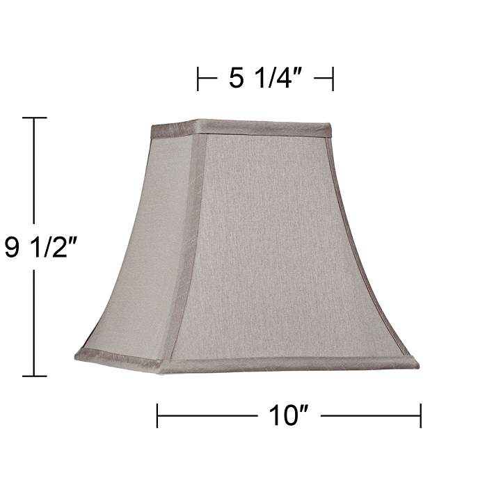 Pewter Gray Bell Lamp Shade 7X12x9 Spider