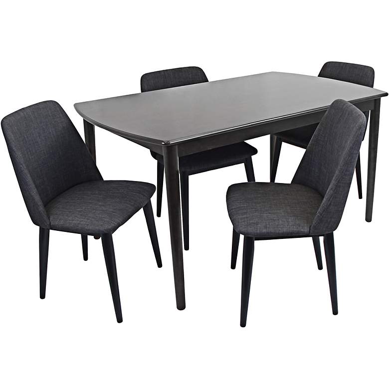 Tintori Charcoal Modern Dining Chair Set of 2 more views