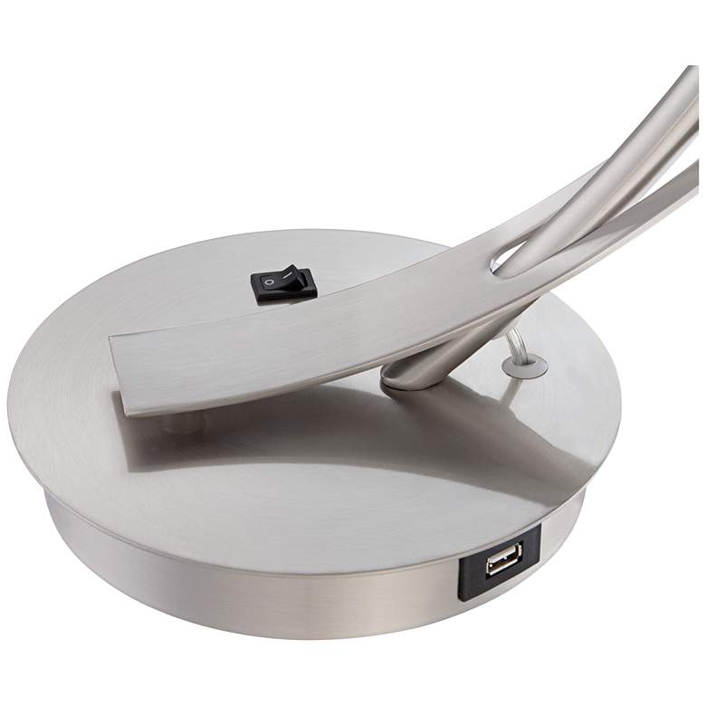Image 4 Possini Euro Calvin Glass Dome Table Lamp with USB Port more views