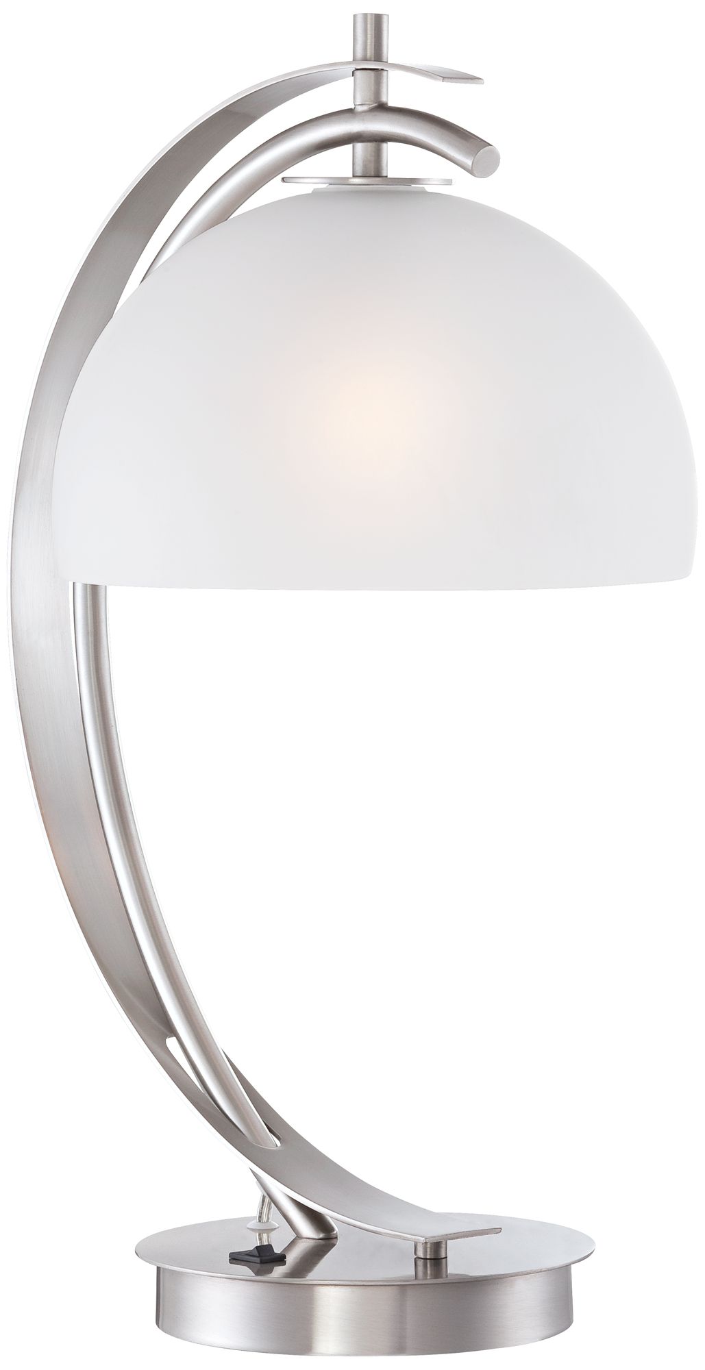 Possini Euro Calvin Glass Dome Table Lamp with USB Port 7R366 Lamps Plus