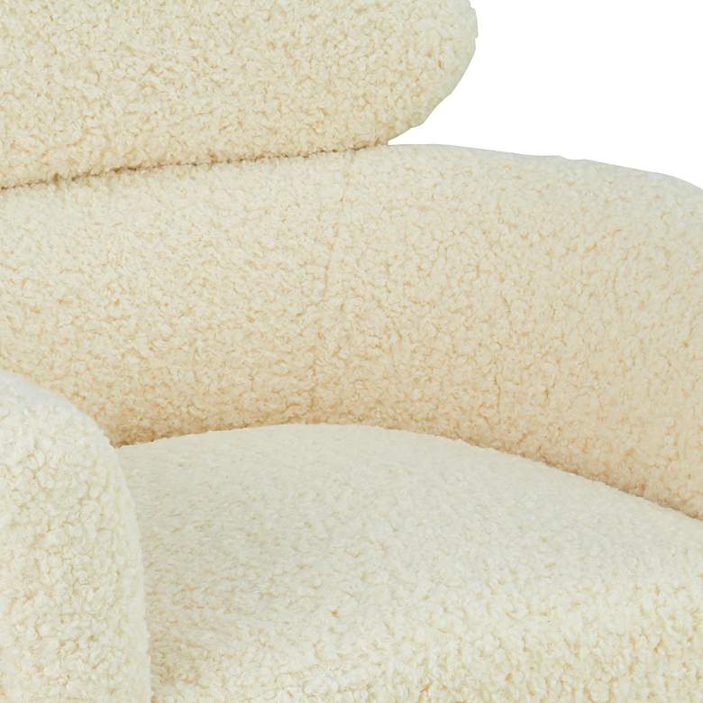 Image 6 Welsh Beige Faux Shearling Accent Chair more views