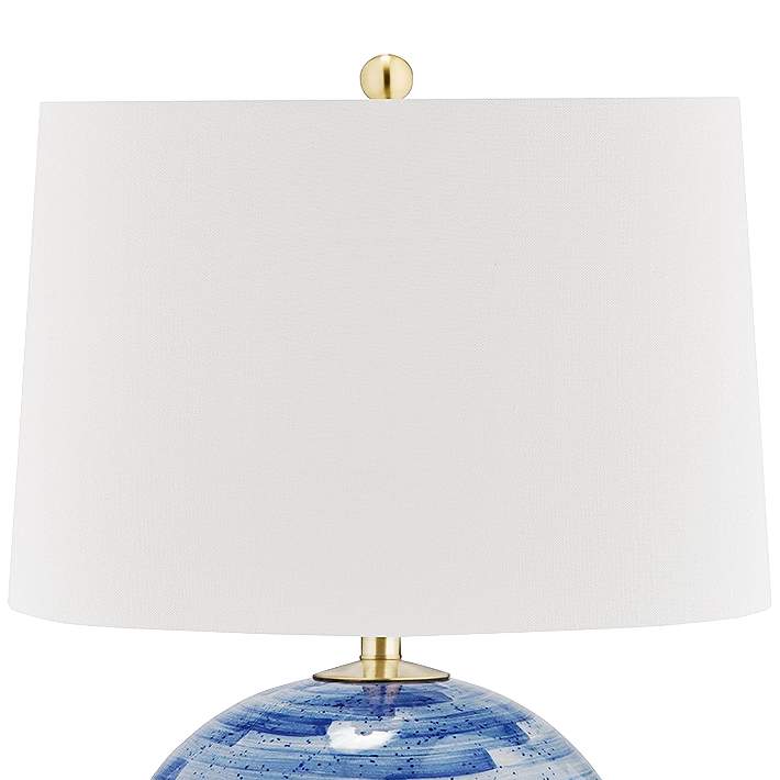 Hudson Valley Laurel Blue Stripes, Hudson Valley Laurel Table Lamp