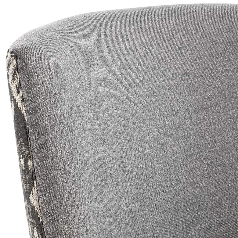 Kasen Printed Gray Fabric Modern Dining Chair more views