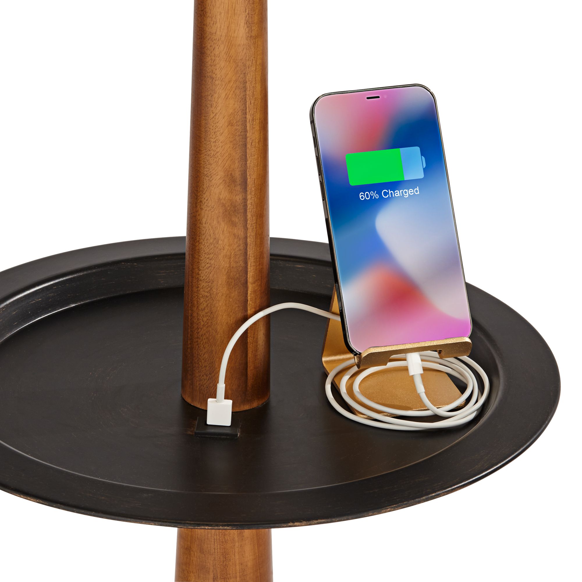 Floor Lamp With Table And Usb