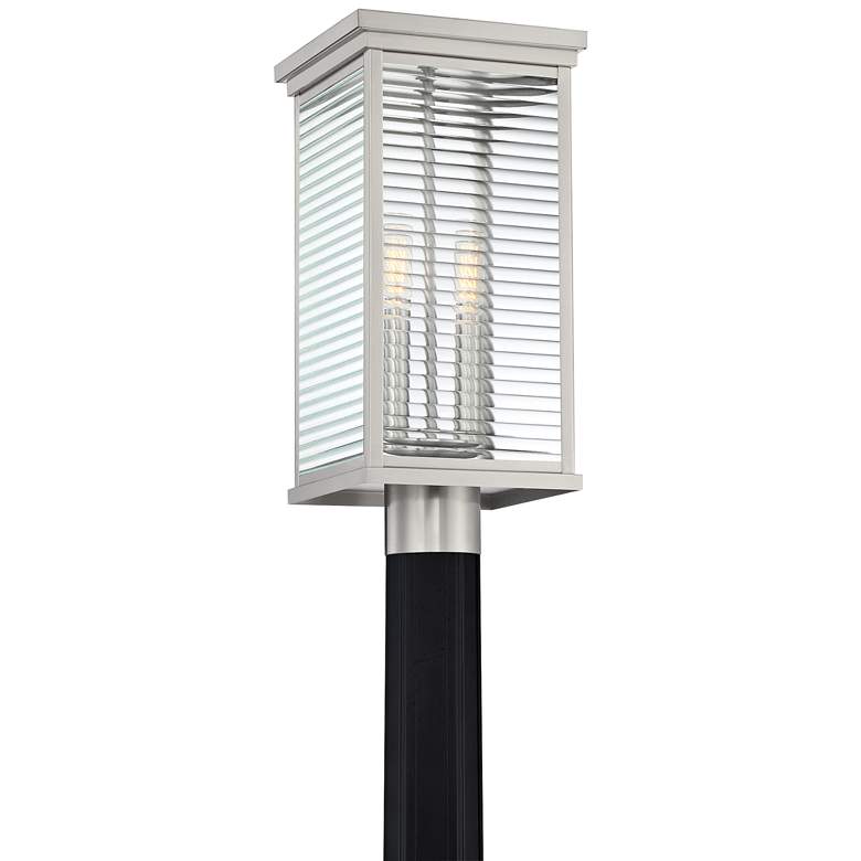 Quoizel Gardner 17 3/4&quot;H Stainless Steel Outdoor Post Light more views