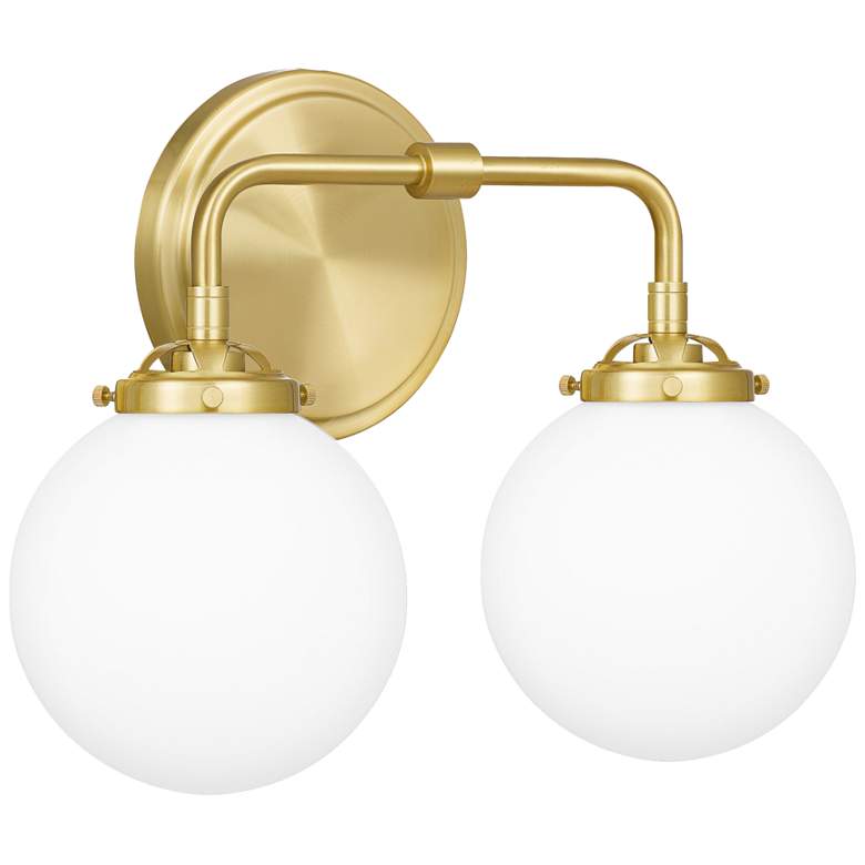 Quoizel Landry 10 3/4&quot; High Satin Brass 2-Light Wall Sconce more views