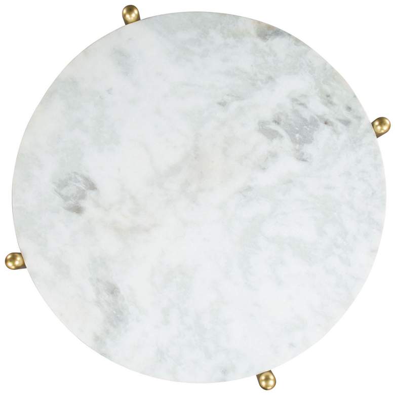 Zuo Mina 30&quot; Wide White Marble and Gold Coffee Table more views