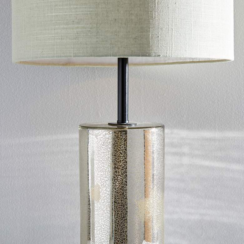 Cassandra Cracked Mercury Glass Column Table Lamp more views