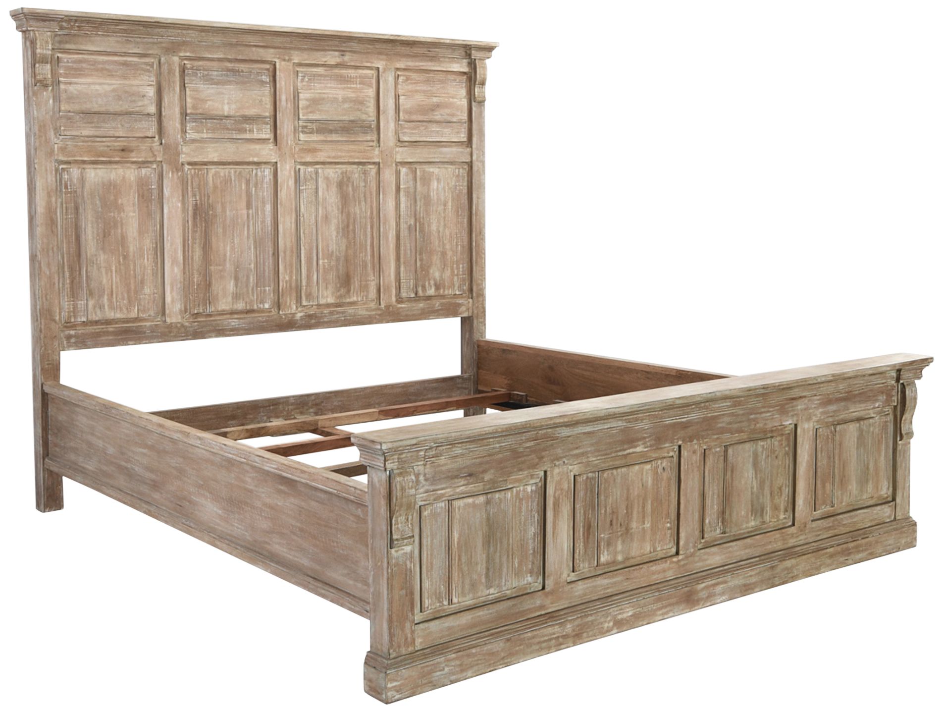 Adelaide Natural Mango Wood Queen Bed 847F0 Lamps Plus