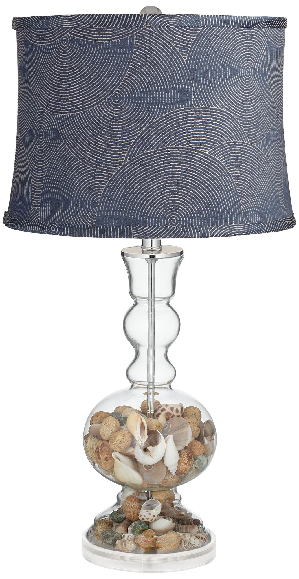 Clear Glass Croydon Navy Shade Apothecary Table Lamp 84M64 Lamps Plus