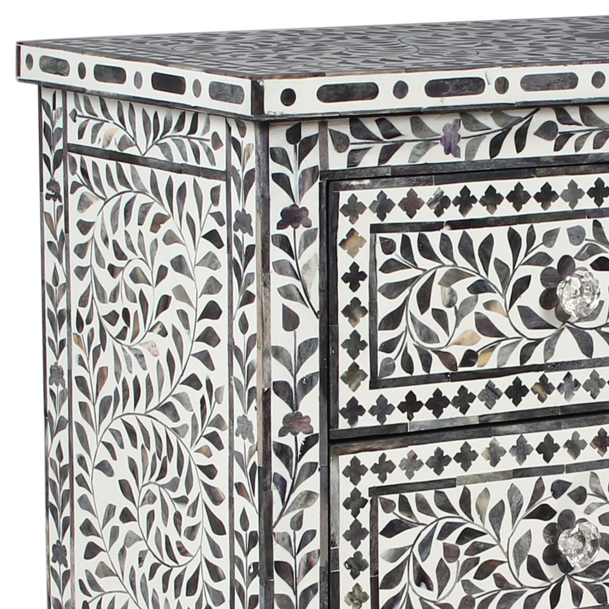 Kaylee's Garden 34" Wide Bone Inlay Floral Pattern 2 ...