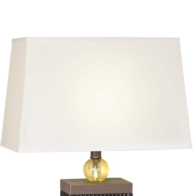 Image 3 LeVar Espresso Table Lamp With Built In 3-Prong Electrical Outlets more views