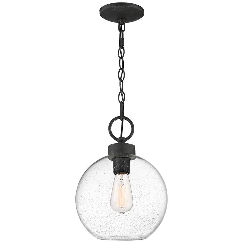 Quoizel Barre 13 3/4&quot; High Gray Ash Outdoor Hanging Light more views