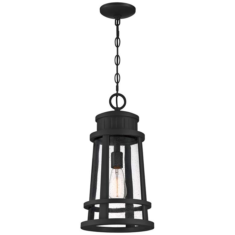 Quoizel Dunham 19&quot; High Earth Black Outdoor Hanging Light more views