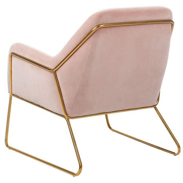 Image 4 Misty Metal Frame Blush Accent Chair more views