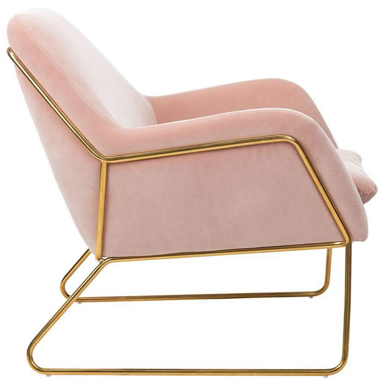Image 6 Misty Metal Frame Blush Accent Chair more views