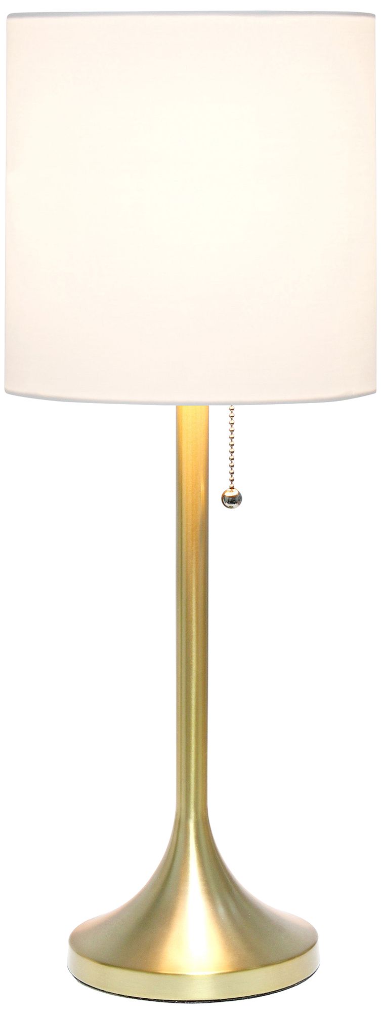 Simple Designs Gold Metal Accent Table Lamp With White Shade - #85W73 ...