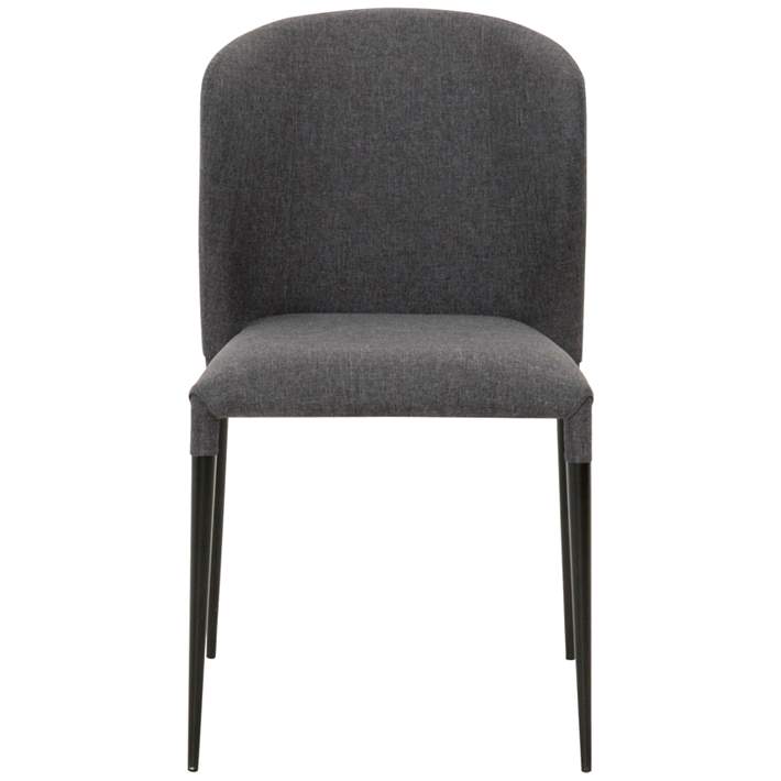 Dason Charcoal And Matte Black Dining, Matte Black Metal Dining Chairs Set Of 4