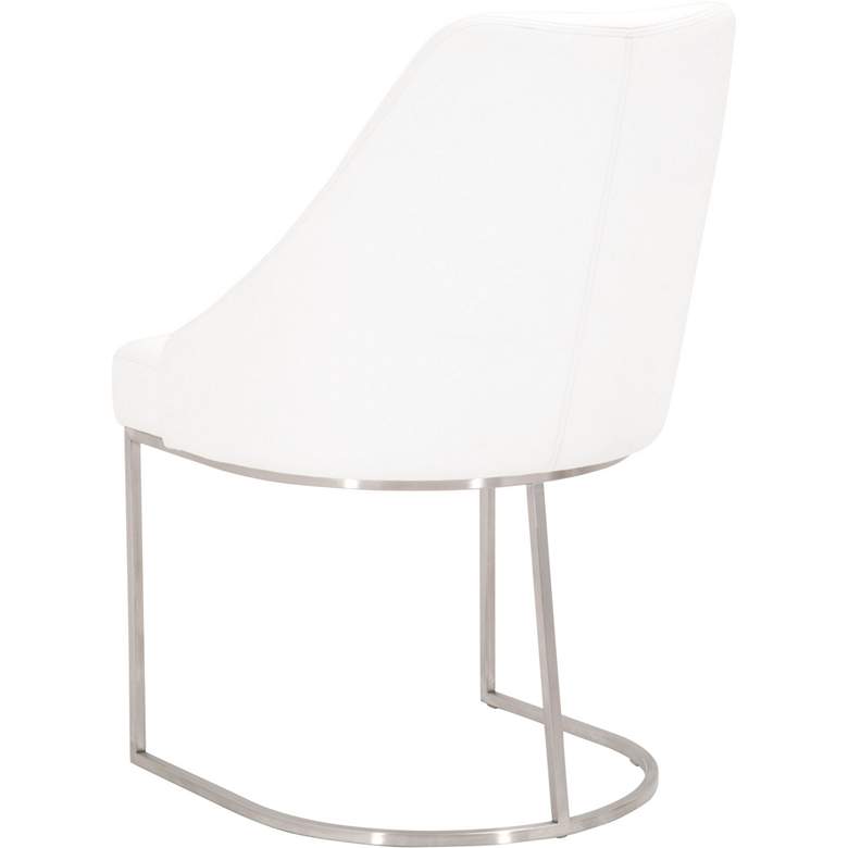 Parissa Pure White and Brushed Steel Dining Chairs Set of 2 more views