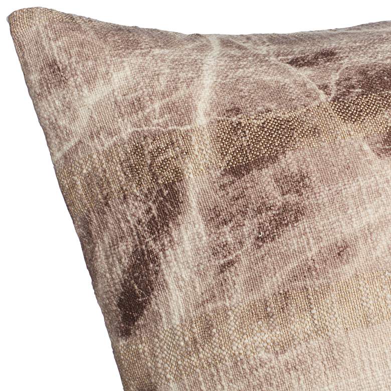 Gray Marble 22&quot; Square Throw Pillow more views