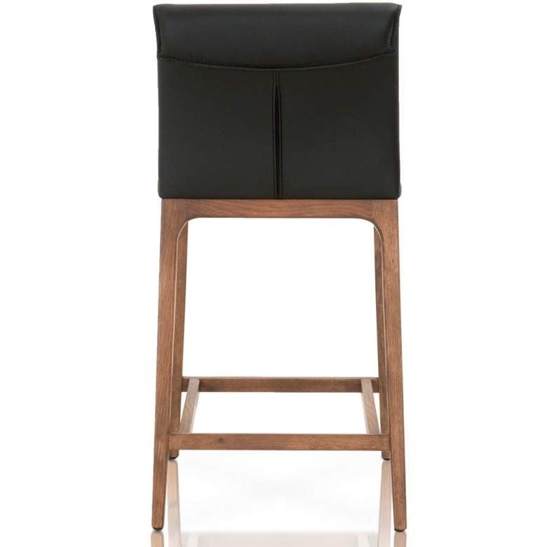 Alex 26&quot; Sable Leather and Walnut Counter Stool more views