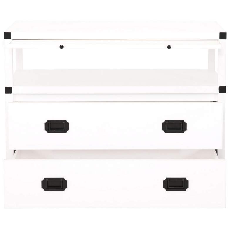 Bradley 35&quot; Wide White and Black 2-Drawer Nightstand more views