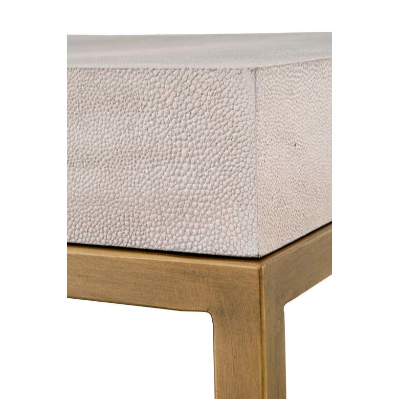Strand 24&quot; Wide White Faux Shagreen Square End Table more views