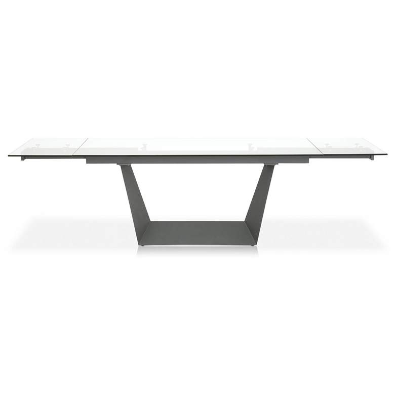 Image 4 Victory 106 1/2"W Matte Dark Gray Extendable Dining Table  more views