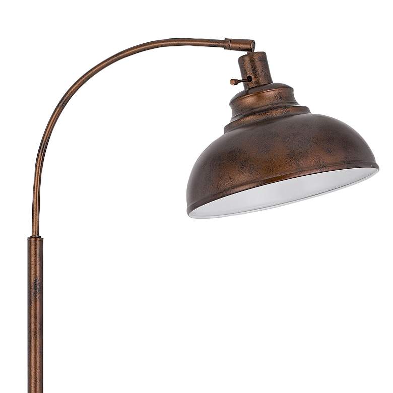 Image 3 Dijon Rust Adjustable Arc Floor Lamp with Weight Base more views