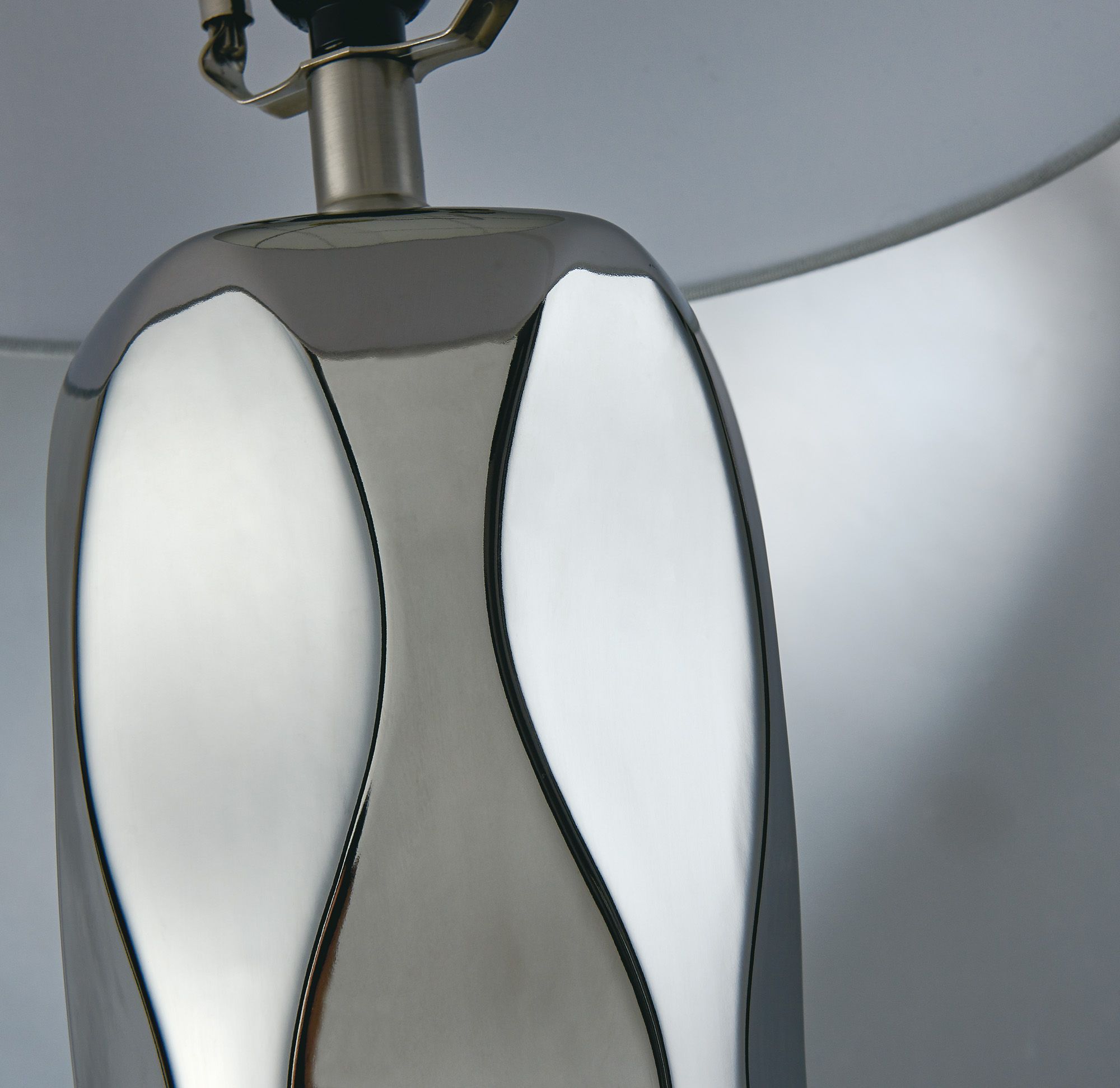 Lite Source Odelia Chrome Ceramic Table Lamps Set of 2 87P84 Lamps