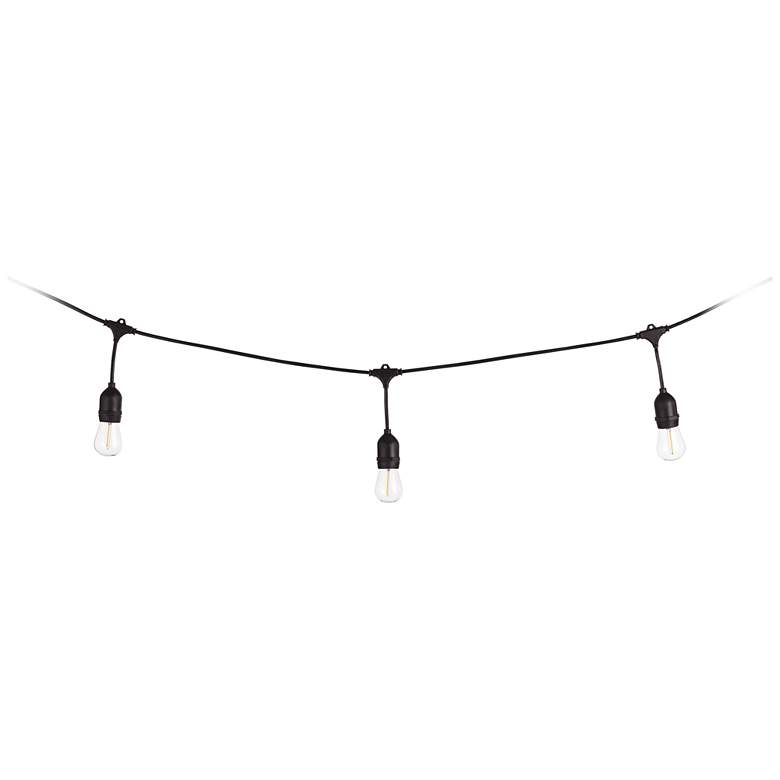 Solar Powered LED Outdoor 15-Foot String Lights with Panel more views