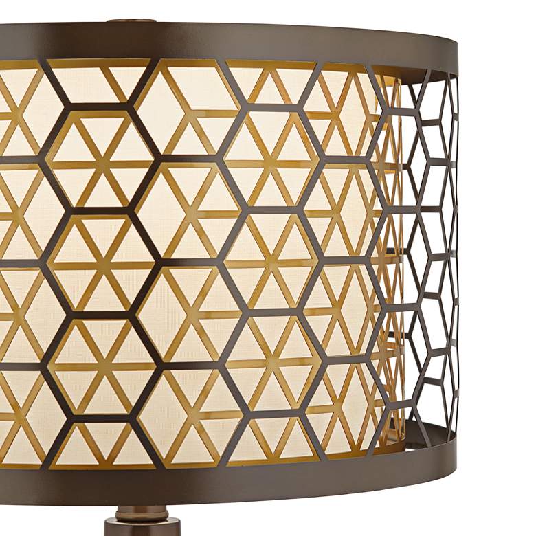Stephano Modern Luxe Table Lamp in Bronze and Gold more views