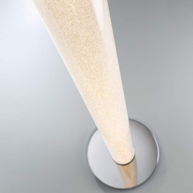 Image 3 Quilla Chrome and Diamond Glass LED Touch Floor Lamp more views