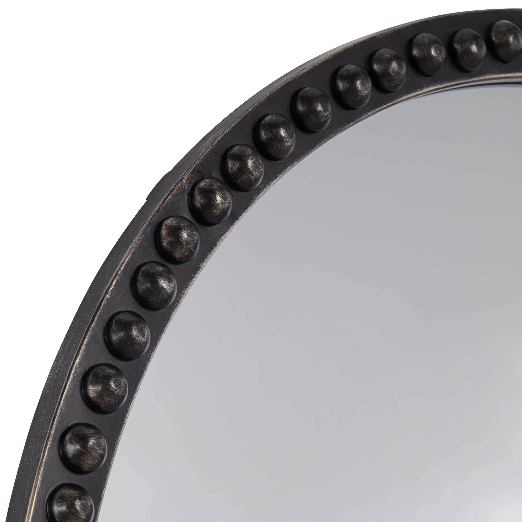 Corwin Black 34" Round Metal Framed Wall Mirror 87X71 Lamps Plus
